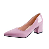 Shoes Women 2023 Pointed Shallow Mouth Shoes Women's Thick-heeled Fashion Shoes Plus Size 43 Zapatos Para