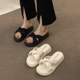 Breakj Bottom Slippers Women 2025 Summer New Fashion Cross-Word Casual Beach Cool