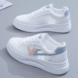 Vulcanized shoes sneakers women shoes solid color ladies flat shoes 2022 mesh women's sports comfortable breathable white