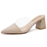 Transparent PVC Sandals Women Pointed Clear Crystal High Heel Stilettos Sexy Pumps Summer Shoes Peep Toe Women Pumps Size