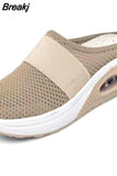 Women Casual Platform Wedge Slippers Vintage Premium Sandals Female Anti-slip House Retro Shoes Orthopedic Diabetic
