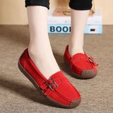 Breakj Bean Shoes Women's Comfortable Low-Top Shoes Casual Flat Single Shoes With Round Head Snail Shoes Mother Shoes