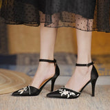 Sexy Crystal Pumps Bling Pointed Toe Rome Slip-On Fashion Trend High Heels Classics Women's Shoes NEW