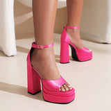 Dropship 2023 Summer Platform Woman Shoes Sandals Office Lady Cute Elegant High Heeled Women Sandals Shoes Big Size