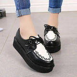2020 Women Flats Lace Up Platform Shoes Autumn Women Shoes Suede Ladies Shoes Plus Size 41 Female Shoes Free