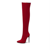 New Plus Size 34-45 Ins Sexy White Over The Knee Boots Women 2020 Thin High Heels Thigh High Lady Boots Shoes