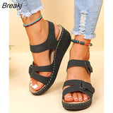 Summer Sandals Women Shoes Open Toe Sandals Ladies Comfy Sandals Woman Retro Casual Wedge Shoes Lightweight Chaussure