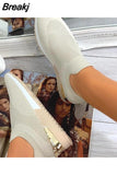 Shoes 2023 Breathable Mesh Platform Sneakers Solid Color Socks Shoes Tennis Casaual Sports Shoes Slip-On Zapatos