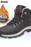 Men's Ankle Boots Waterproof Sneakers Super Warm Military Boots for Men Outdoor Hiking Shoes Winter Men's Snow Work