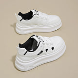Breakj Women's Shoes 2025 New Thick Soles To Increase The Small Casual Sneakers In The Tide Of Students White