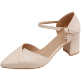 Version Wild Thick with Pointed Single Shoes Fashion Comfortable High Heels Trend Sexy High Heels Wedding Shoes
