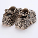 Fashion Colorful Chunky Platform Sandals Women 2024 Wedge Heels Clogs Slippers Woman Hollow Out Closed Toe Beach