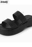 Size 34-39 Women Sandals Rome Wedges Heels Summer Shoes Woman Slippers 2023 High Heeled Sandal Casual Platform
