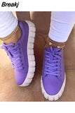 Women's Vulcanized Shoes 2023 Canvas Round Toe Flat Shoes Of Women's Lace Up Sneakers Plus Size Casual Women Platform