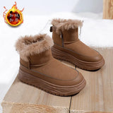 Breakj Women's Shoes 2024 New Winter High Top And Velvet Warm Dad Shoes Versatile Increased Casual Snow Boots