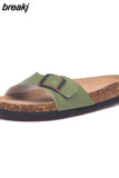 2023 New Fashion Summer Cork Slipper Women Casual Beach Mixed Color Flip Flops Slides