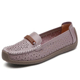 Breakj And Summer Large-Size Soft-Soled Mother Shoes Cow Skin Bean Shoes Women's Casual Shoes Flats Nurse Shoes Single Shoes Women's Working