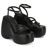 Dropship 2023 Summer Platform Brand Design Woman Sandals Shoes Wedges High Heeled Comfy Leisure Woman Shoes