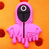 Sale 1pcs Squid Game Croc Charms Buckle 33 Popular Korean Dramas PVC Shoe Decorations Accessories fit jibz Xmas Gifts
