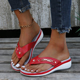 Breakj Spring And Summer New Sandals Women's Beach Sandals Metal Buckle Slope And Fashion Casual Large Size Women's Cool