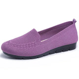 Shoes Women's Summer Mesh Breathable Flat Shoes Ladies Comfort Light Sneaker Socks Women Slip on Loafers Zapatillas