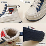 Breakj Velvet High Top Snow Boots Female 2024 Winter New Student Ins Korean Version Warm Leisure Platform Cotton Shoes