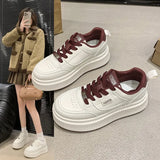 Breakj Inside Heighten Women's Shoes Autumn Platform Breathable Small Casual Board Shoes Sports Small White Shoes