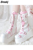 Style Brand New Dropship Vampire Cosplay Platform Women Mid-calf Boots 2023 Autumn Winter Street Shoes Motorcycle