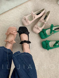 Women Flat Bottom Ballet Shoes Female New Bow Band Retro Shallow Mouth Women's Shoes Size