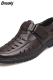 Summer New Shoes Genuine Leather High Quality Men's Casual Shoes Male Brand Sandals