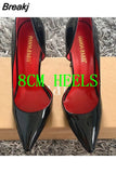 classic high heels Patent Leather Women Sexy Stiletto heels 12cm/10cm/8cm Ladies Fashion Pointed Toe Pumps Party