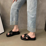 Breakj Summer Fashion New Women's Shoes Net Red Thick-Sed Cake Flat-Bottomed Slippers Outdoor Trend Simple Breathable Beach