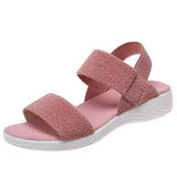 Breakj Sandals Women's 2023 Summer Thick-Soled Flats Fish Mouth Tight Large-Size Sandals Women's Shoes
