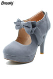 2023 dropship Big Size 30-48 Fashion High Heels Pumps shoes women Spring Summer Bowtie Wedding Party Women Shoes