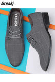 Men Classic Business Shoes Man Dress Shoes Fashion Korea Pointed Toe Lace-Up Formal Wedding Shoes Men Black Lattice