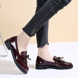 Breakj Heel Single Shoes Women Fashion Spring And Autumn New Women's Shoes Bow Small Leather Shoes Large Size Loafers