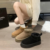 Snow Boots Anti-Velvet Women New Add And Thick Warm Cotton Shoes Women's Winter Mini Ankle Boots Autumn And