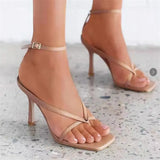 Summer Women Classics High Heels Sandals Women Strap White Sandals Ladies Fashion Slip on Sandals Thin Heels Sexy Sandals