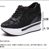 Sales 2023 Summer New Lace Breathable Sneakers Women Shoes Comfortable Casual Woman Platform Wedge Shoes