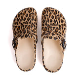 Women Classic Anti Bacteria Surgical Medical Shoes Safety Closed Toe Leopard Mule Clogs Slippers Cleanroom Work Slides