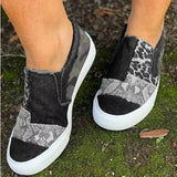Breakj Women's Shoes New Flat-Bottomed Canvas Lazy Shoes Color Large-Size Leisure Single Shoes Lefu