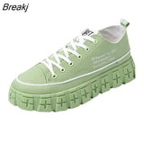 Men's Platform Canvas Shoes Comfortable Casual Shoes Male Solid Color Heighten Shoes Couple Man Sneakers New Summer