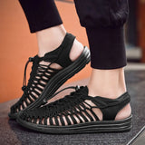 Men Shoes High Quality Handmade Mens Sandals Summer Soft Non-slip Gladiator Sandals Men Hiking Beach Platform