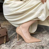 Breakj High-Heeled Shoes Thin Heel 2025 New Spring And Autumn French Sharp Head Light Mouthed Etiquette Professional Temperament Single-Shoe