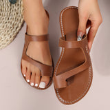 Breakj Round Head Shame Flat Beach Shoes Women Wear Retro Cool Slippers Womenshoes