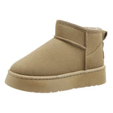 Breakj Boots Women's 2025 New Thick Bottom With Tuff Tuff And Warm Short Boots Fashion Cotton