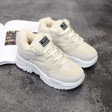 Winter Warm Shoes Platform Woman Snow Boots Plush Female Casual Sneakers Faux Suede Leather Female Snowboots Warm Shoes