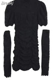 Spring Lace Design Elegant Y2k Mini Dress Woman Party Sexy Bodycon Dress Casual Puffer Sleeve One Piece Dress Korea