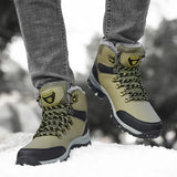 Men's Ankle Boots Waterproof Sneakers Super Warm Military Boots for Men Outdoor Hiking Shoes Winter Men's Snow Work