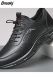 Men's Casual Genuine Leather Shoes Business Lace-up British Platform Comfortable Air Cushion Sports Shoes Loafers for